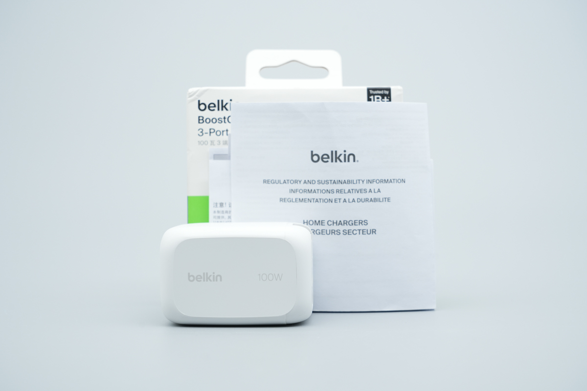 贝尔金100W 2C1A氮化镓快充充电器 WCH016yz