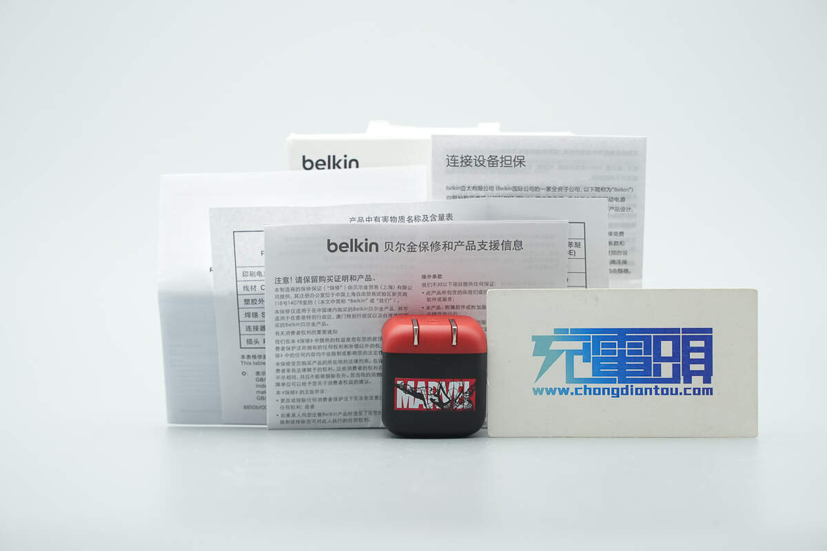 贝尔金蜘蛛侠限定款45W充电器 WCA013yz