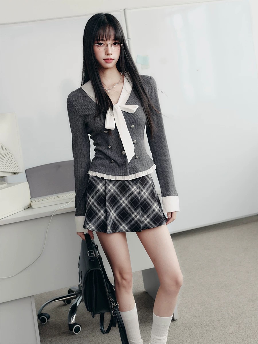 Bow-Tie Plaid Set-Up（ボウタイチェック セットアップ）