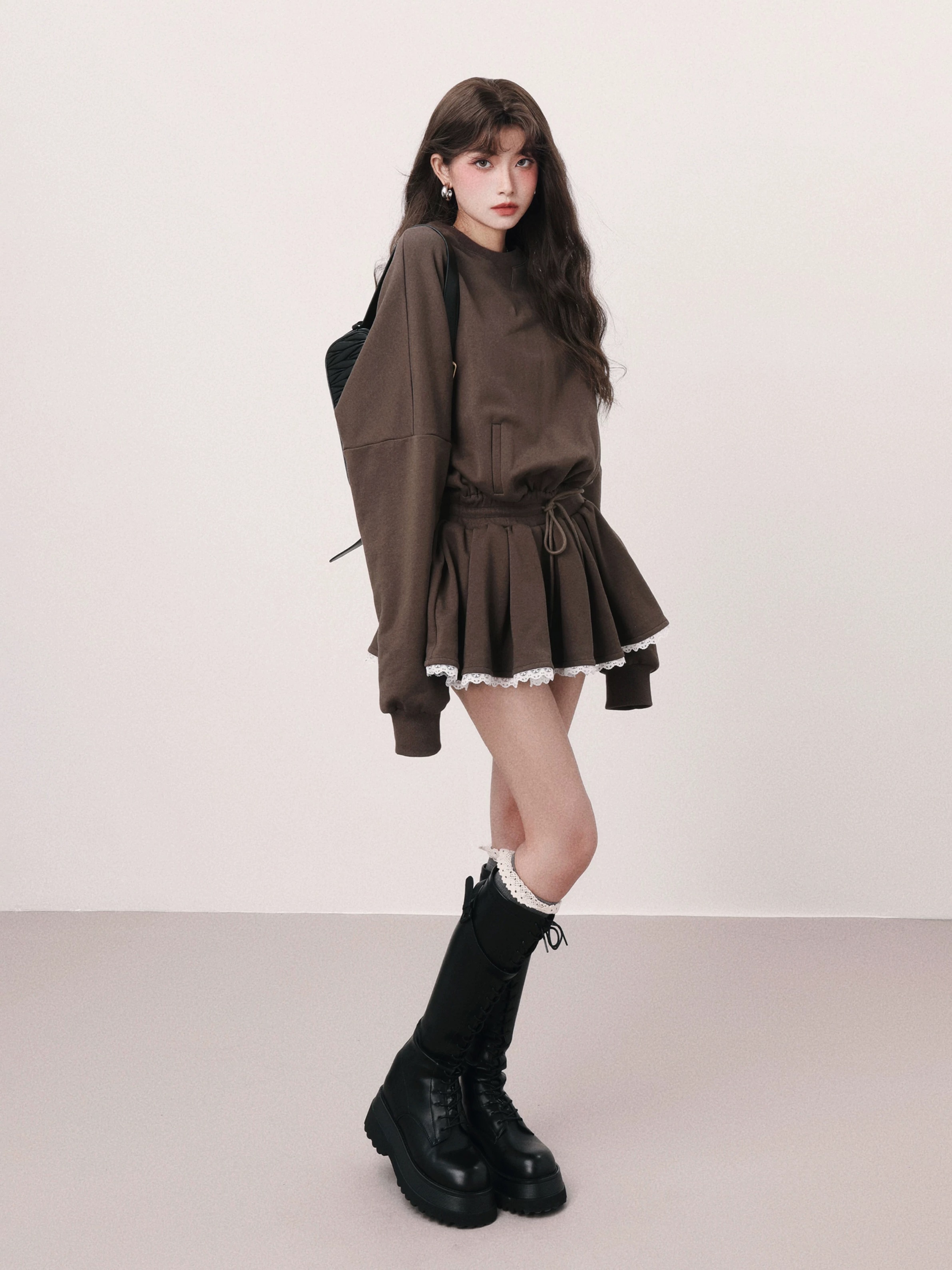 Lace Trim Sweat Onepiece（レーストリムスウェットワンピース）