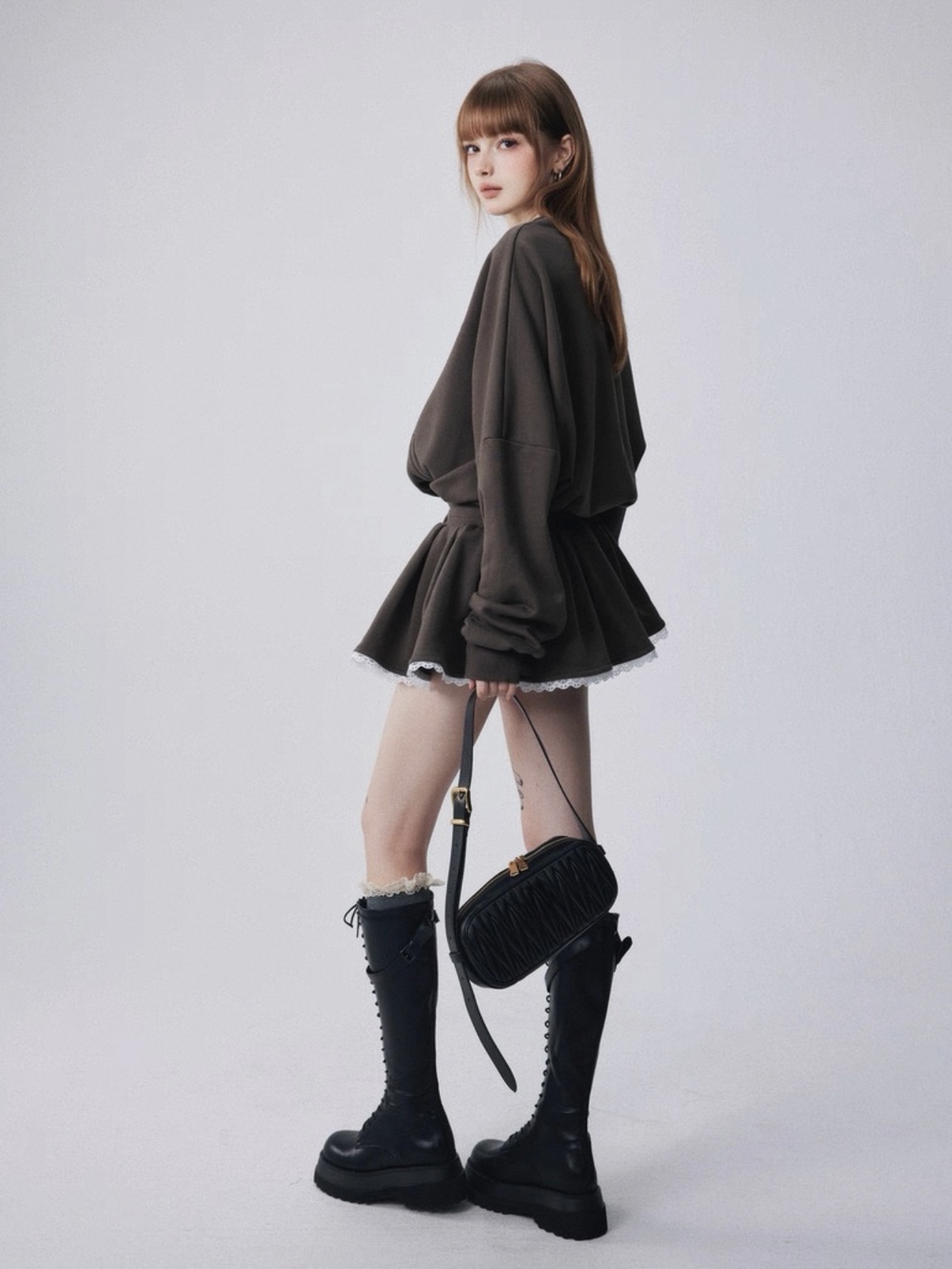 Lace Trim Sweat Onepiece(レーストリムスウェットワンピース)