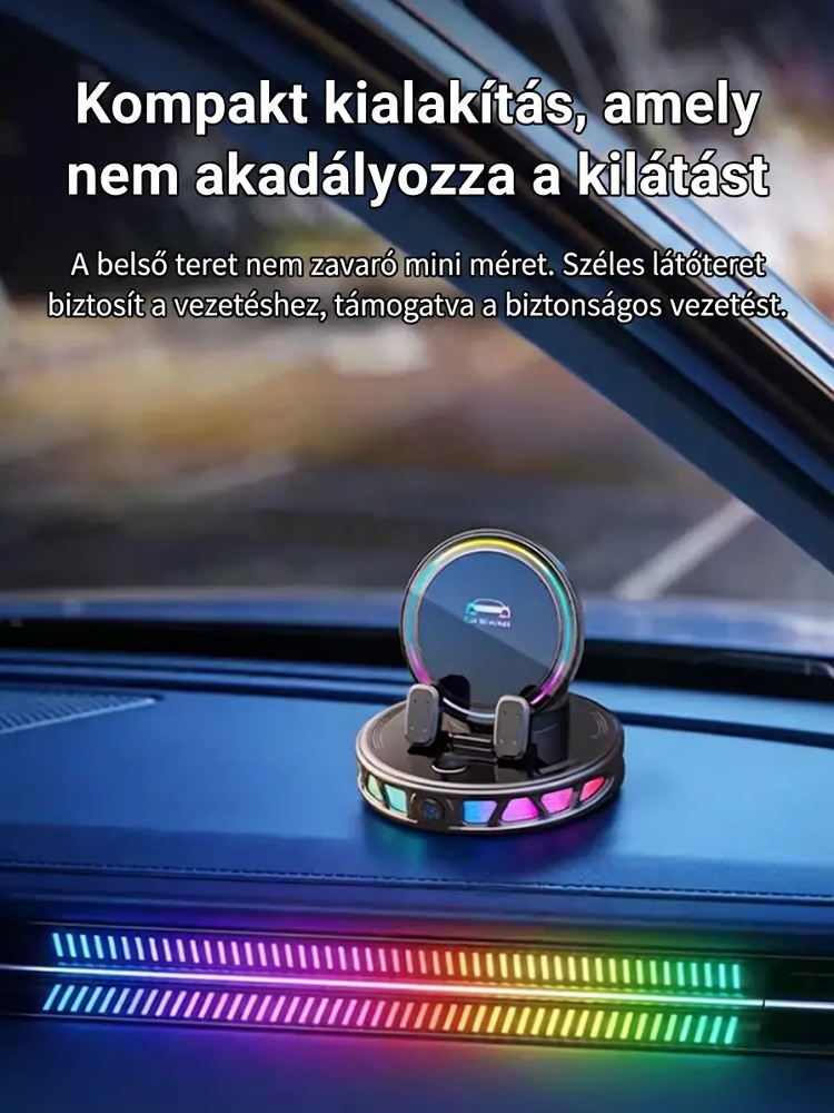 AI Intelligens Autós Telefontartó és Vezeték Nélküli Töltő | Automata Érzékelő | 15W Gyorstöltés