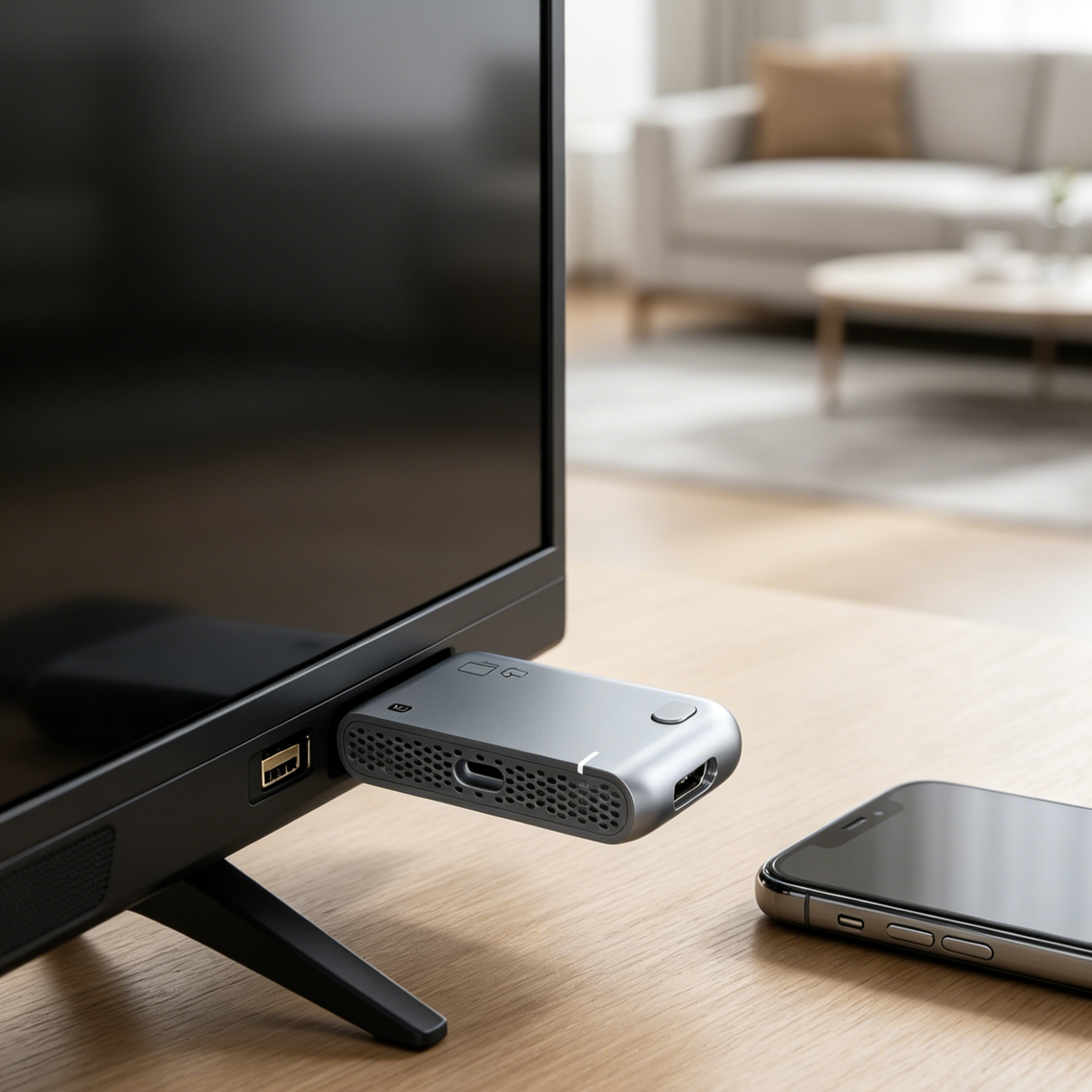 Vezeték Nélküli Képernyőtükröző Adapter | Ultra HD 4K, Akadozásmentes Plug & Play TV Okosító