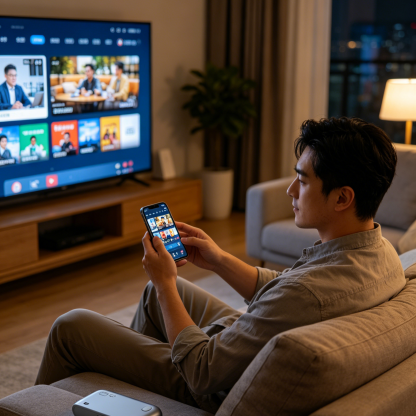 Vezeték Nélküli Képernyőtükröző Adapter | Ultra HD 4K, Akadozásmentes Plug & Play TV Okosító