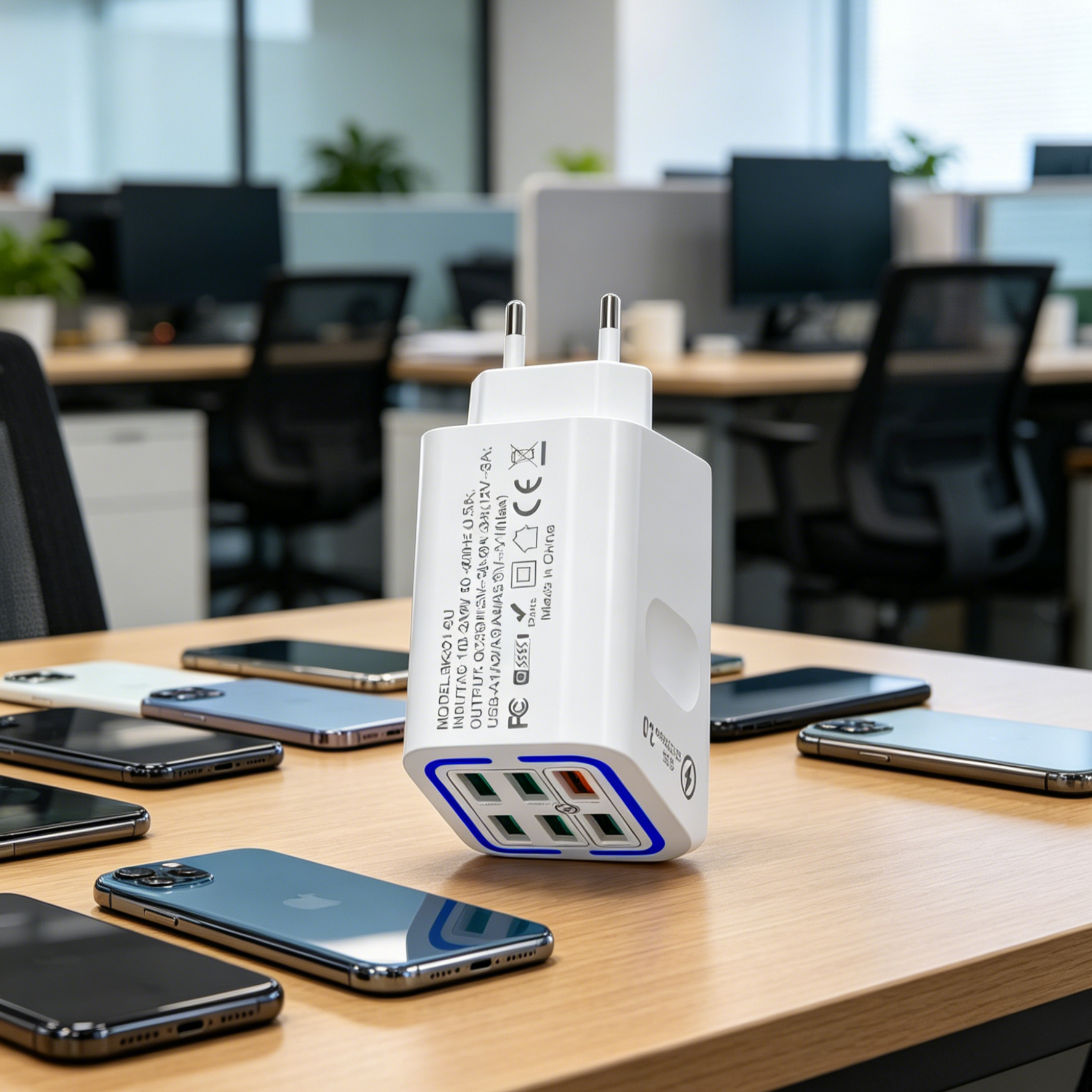 6 portos gyorstöltő | Utazási telefon töltő | Multi USB elosztó | Type-C gyorstöltő adapter | Intelligens fali töltő | Univerzális töltőáramkör