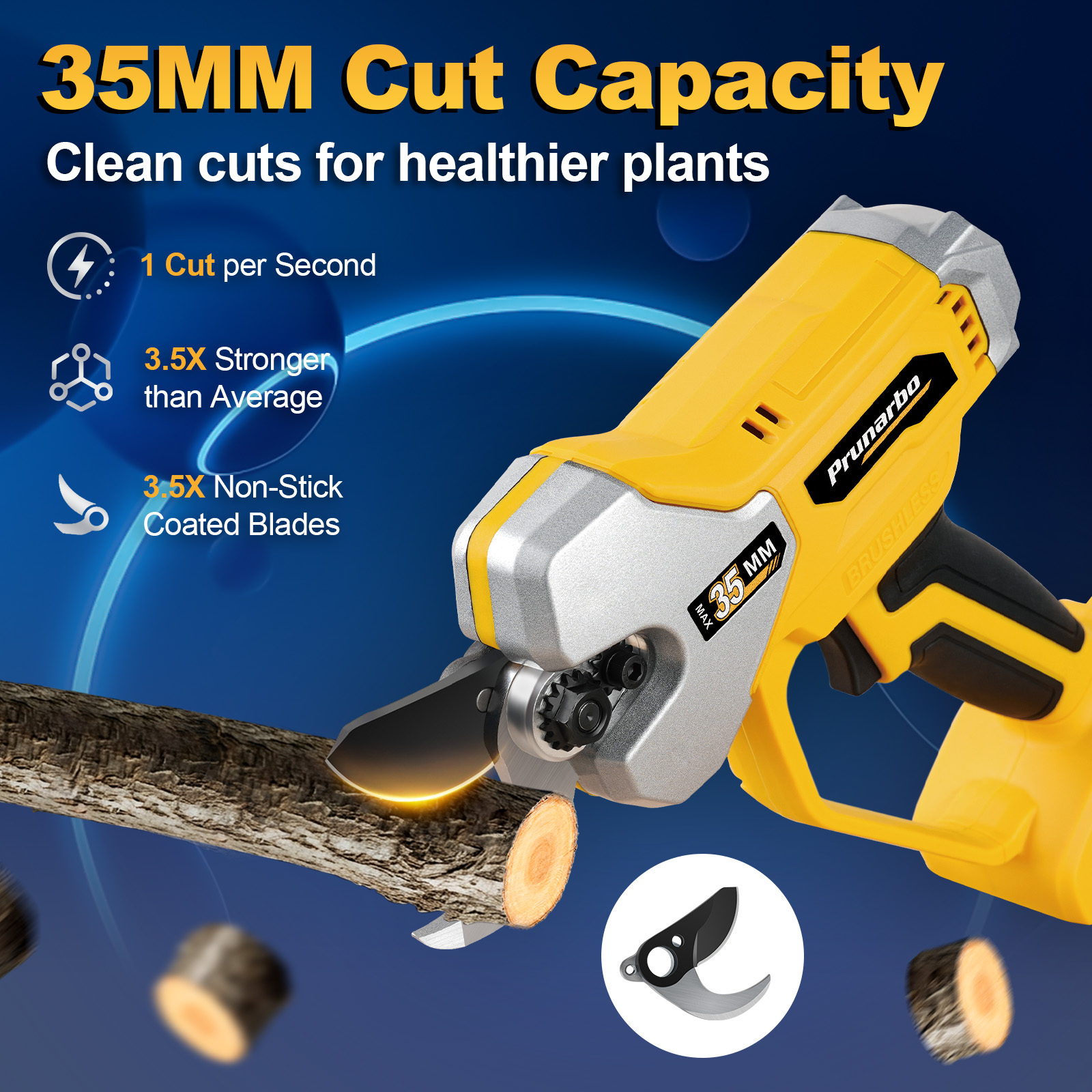 35MM 21V Electric Pruning Shears Only Pruner Body Machine -- Prunarbo PR-D35-body