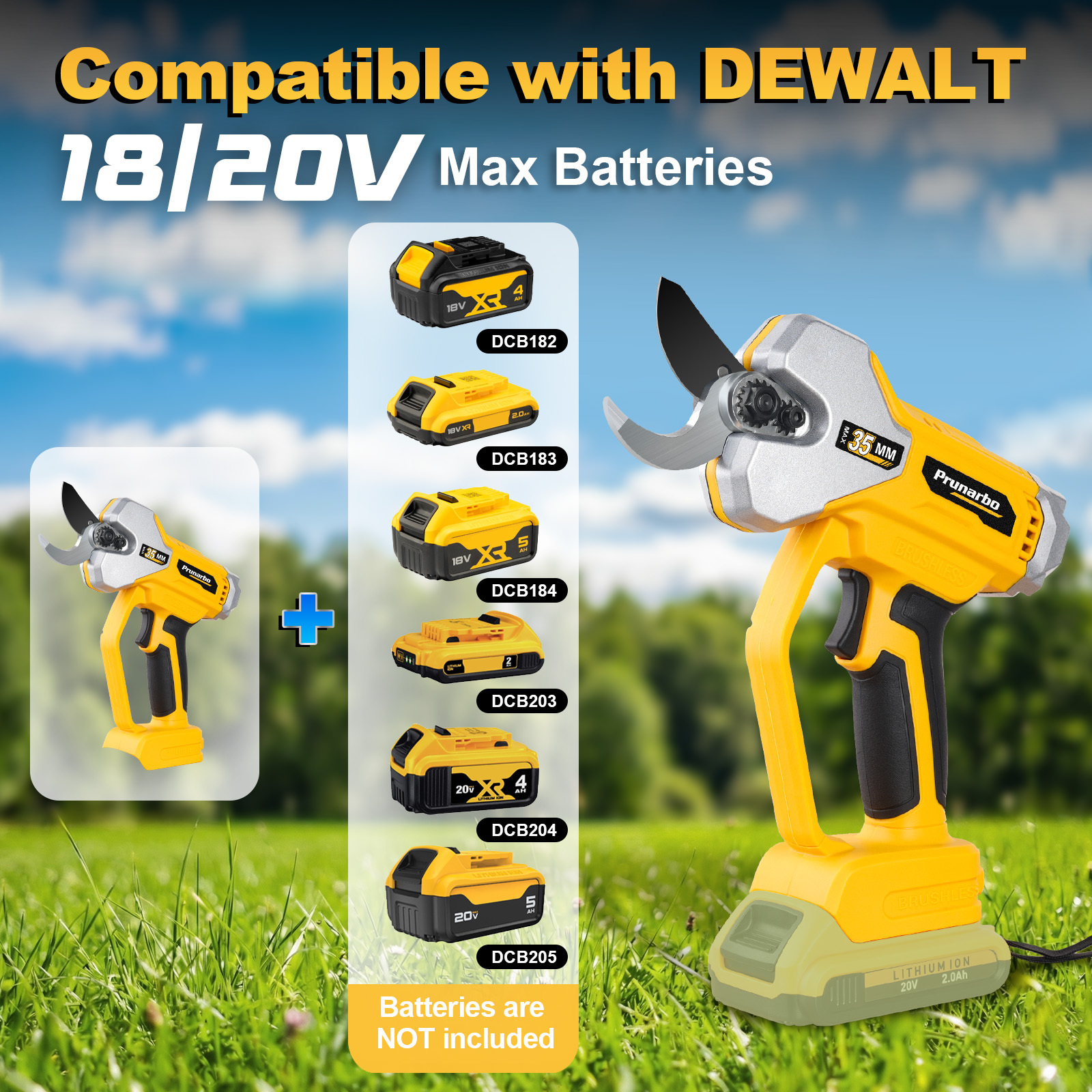 35MM 21V Electric Pruning Shears Only Pruner Body Machine -- Prunarbo PR-D35-body