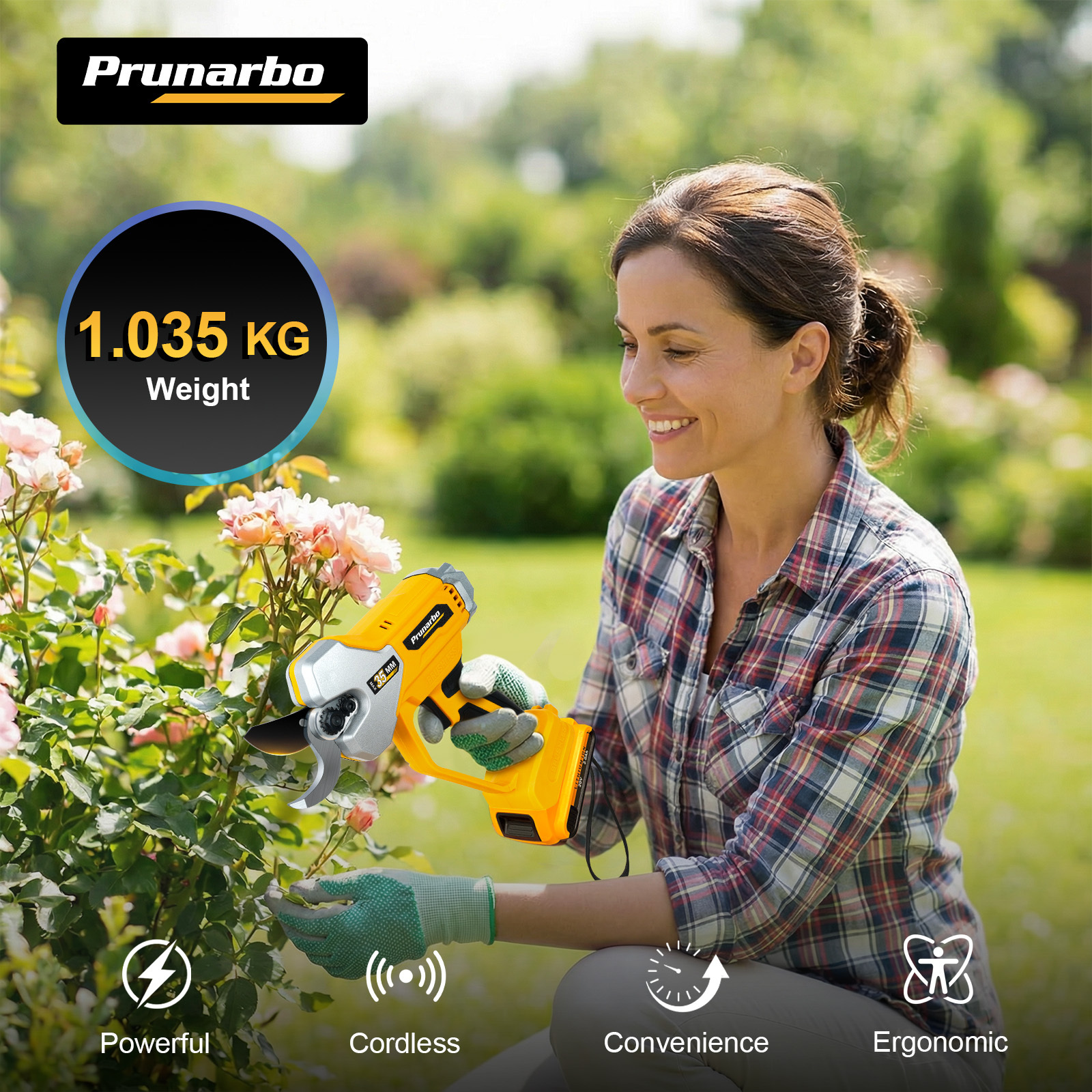 35MM 21V Electric Pruning Shears Only Pruner Body Machine -- Prunarbo PR-D35-body