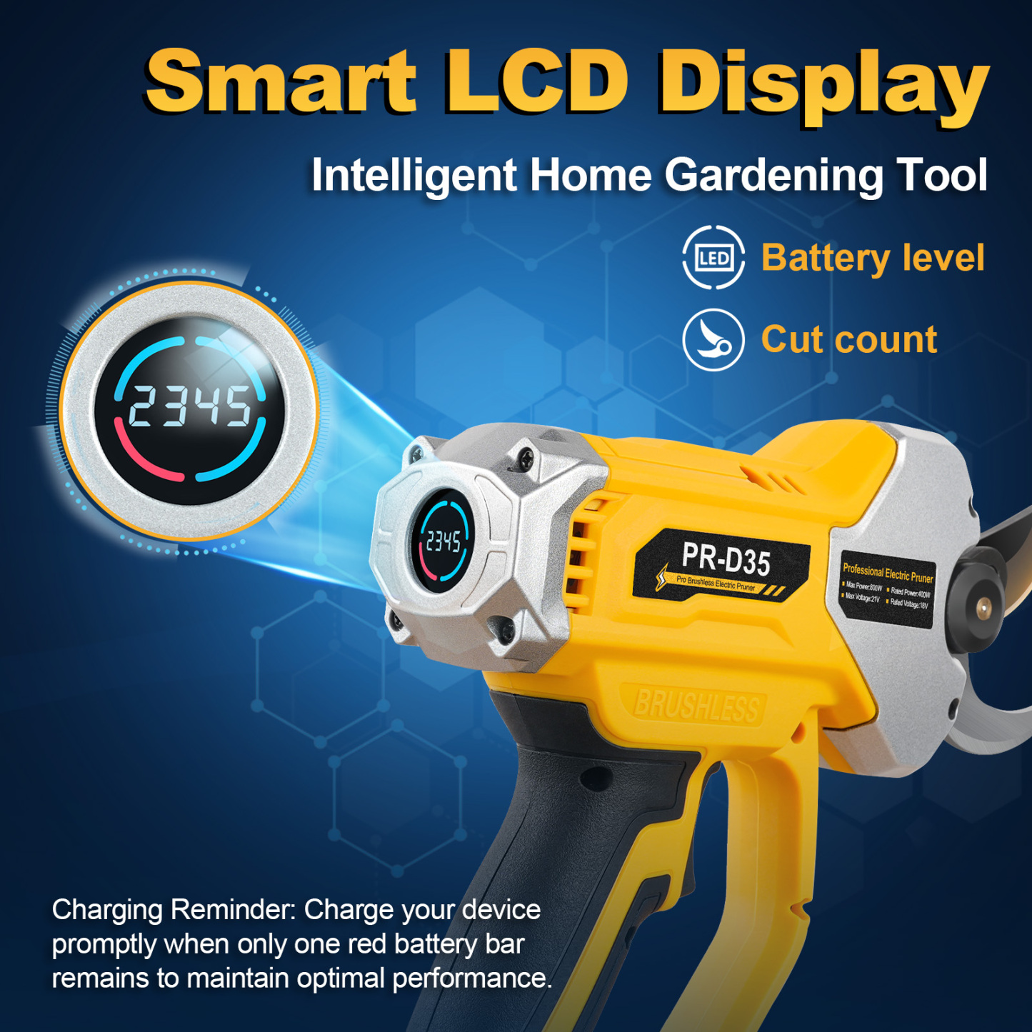 35MM 21V Electric Pruning Shears Only Pruner Body Machine -- Prunarbo PR-D35-body