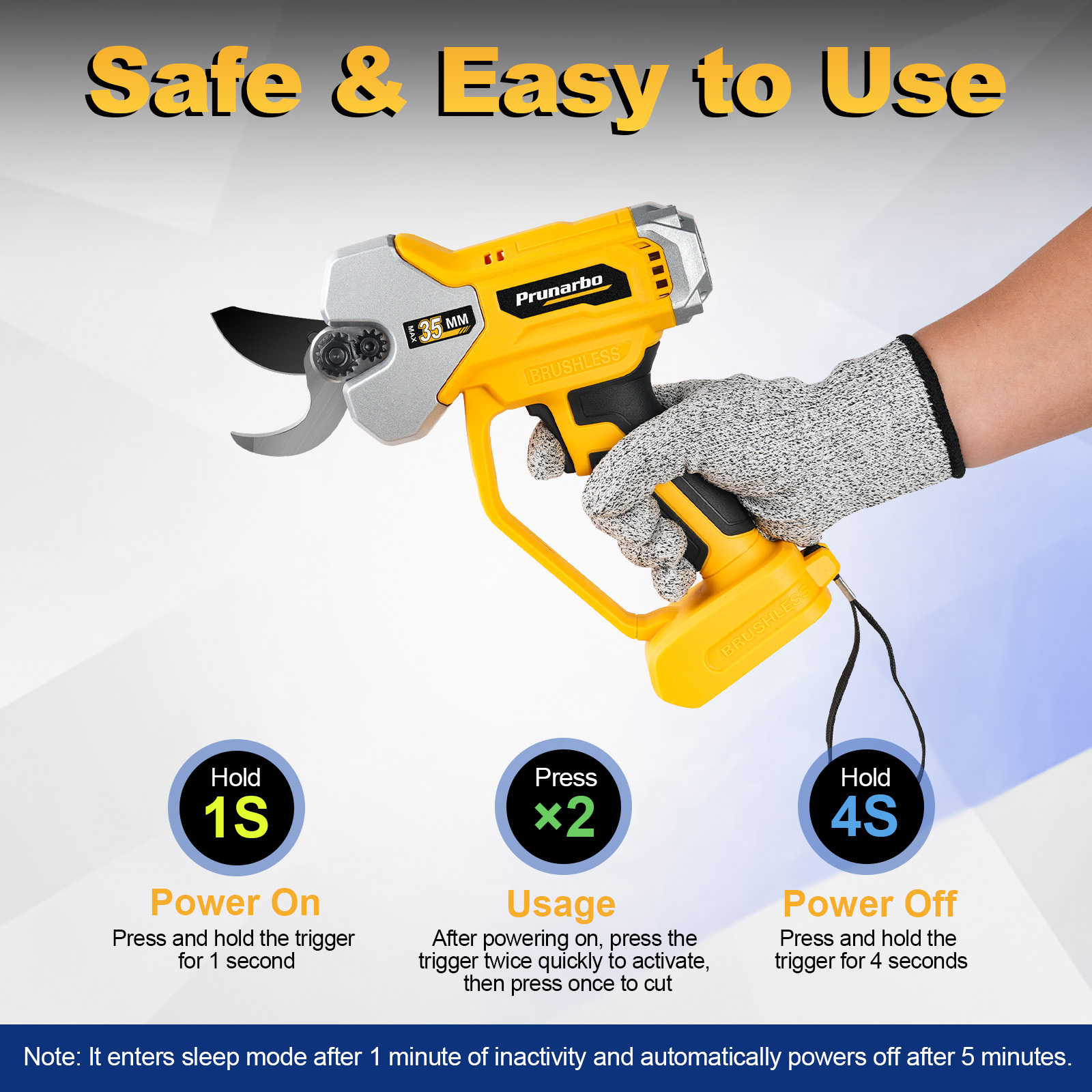 35MM 21V Electric Pruning Shears Only Pruner Body Machine -- Prunarbo PR-D35-body