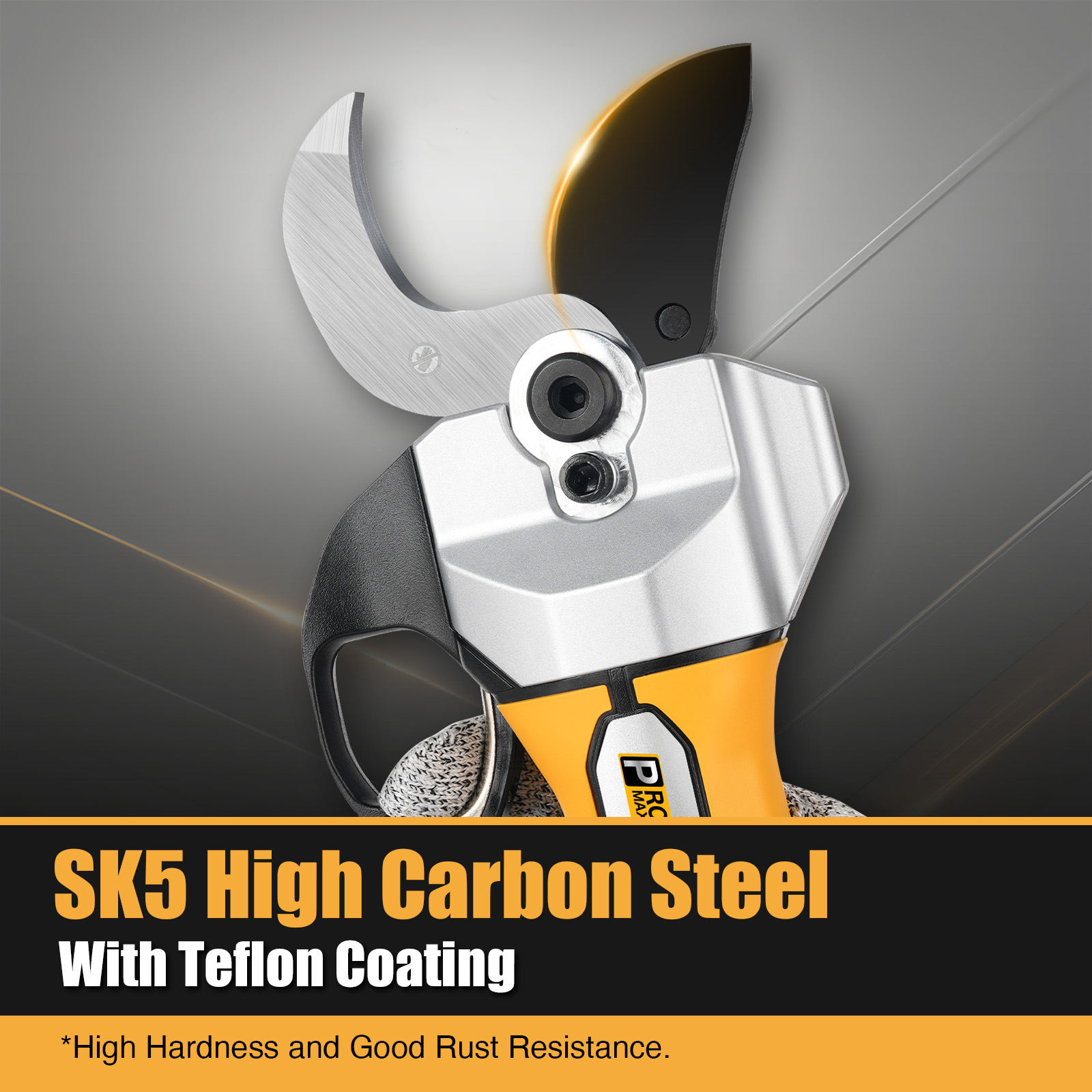 A pair of SK5 High Carbon Steel Replacement Blade for PR-X50 Electric Pruning Shears Cordless, Sharp and Strong Professional Heavy Duty (Upper + Lower)