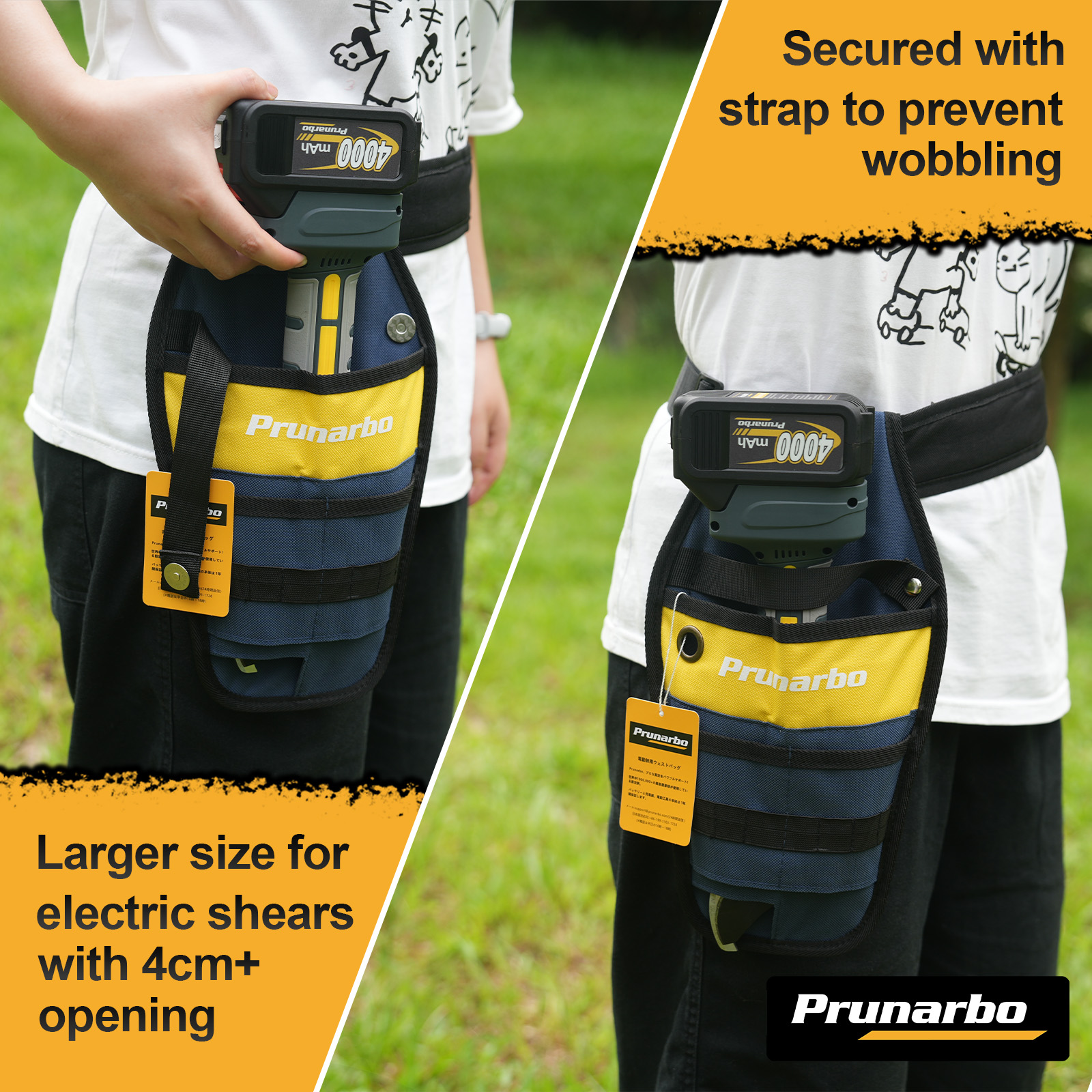 Prunarbo Pruner Holster with Belt Adjustable Durable Tool Pouch for Gardening Pruning Shears
