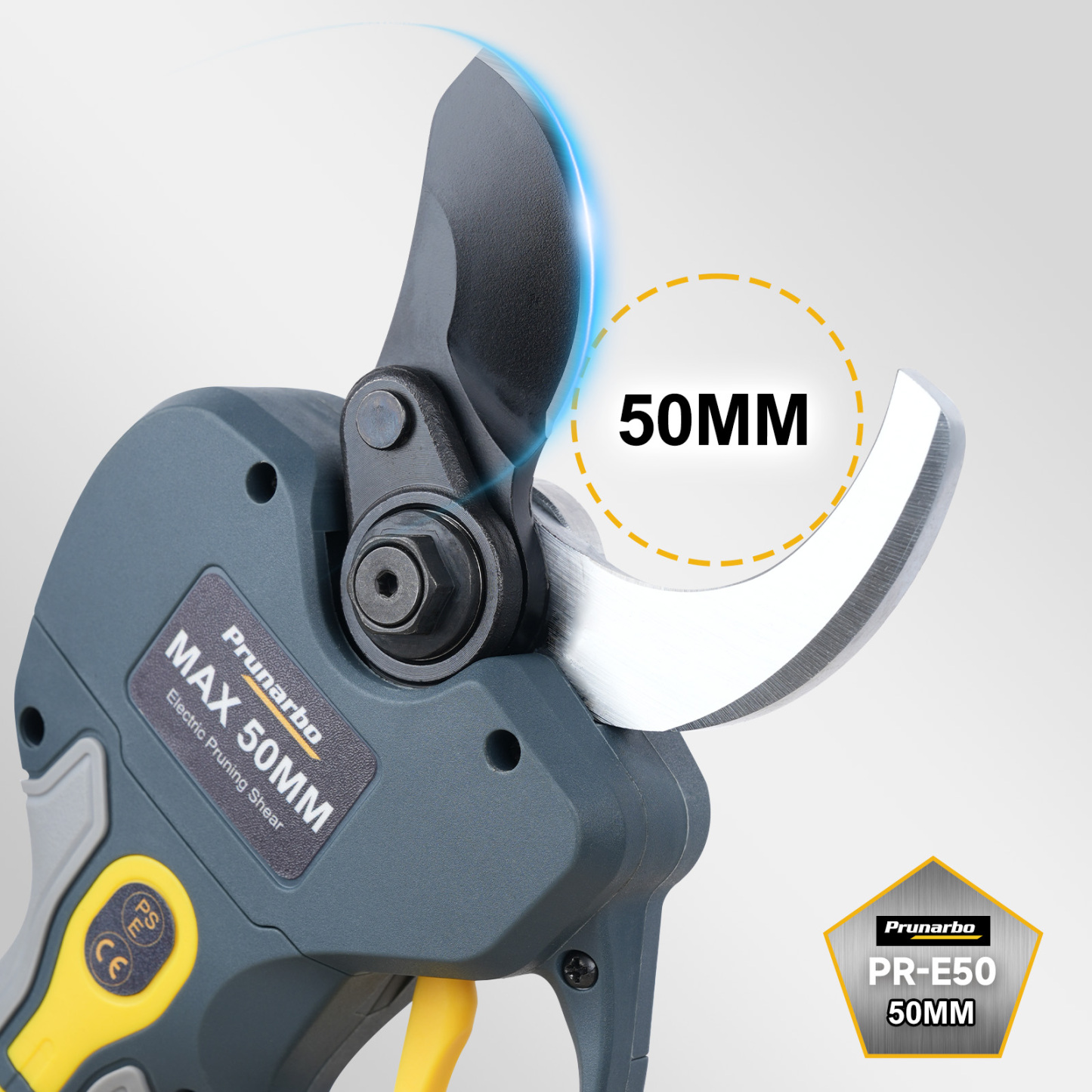 A pair of SK5 High Carbon Steel Replacement Blade for Electric Pruning Shears Cordless, Applicable Electric Tree Pruner Model PR-E50, Sharp and Strong Professional Heavy Duty Gardening Tool (Upper Blade+Lower Blade)