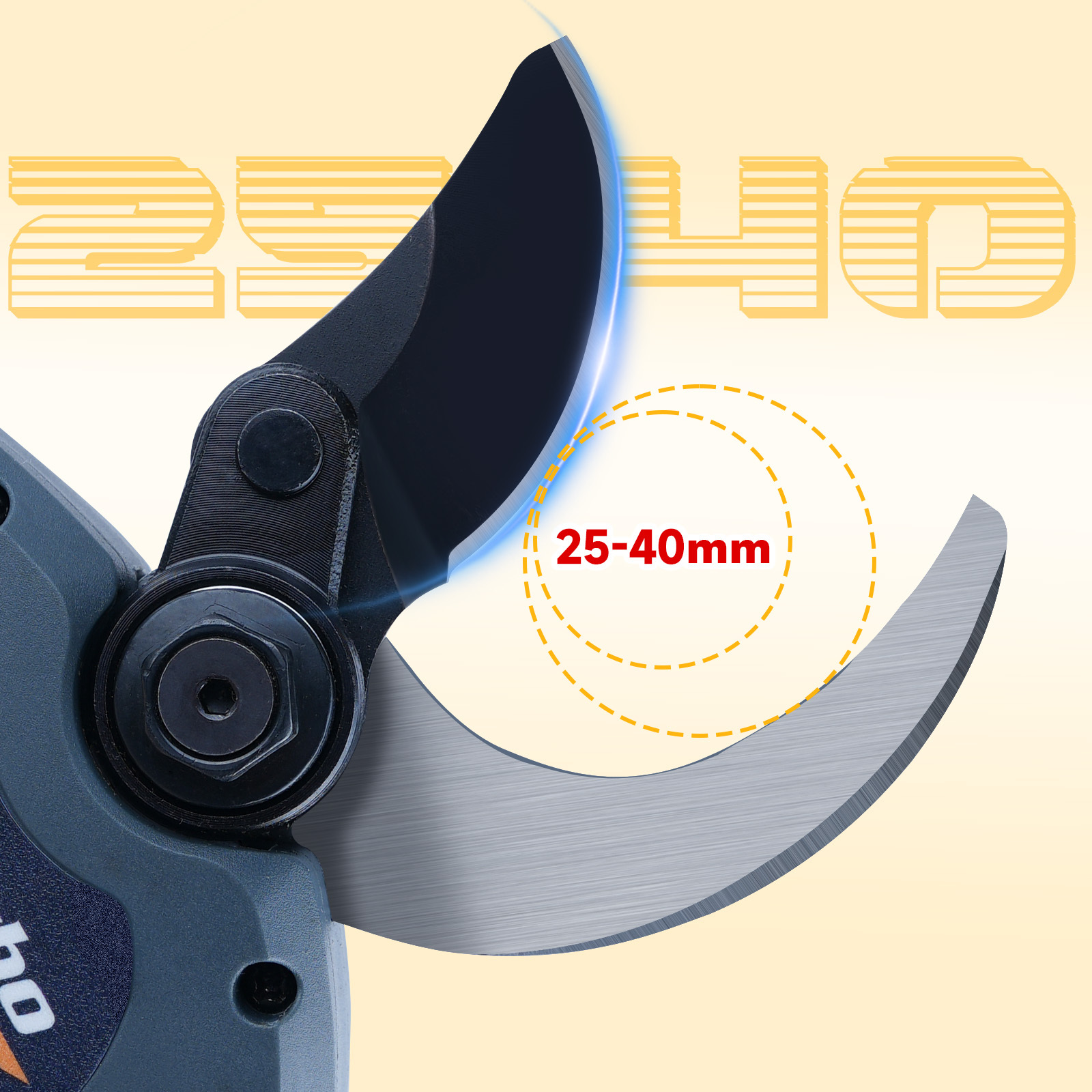 A pair of SK5 High Carbon Steel Replacement Blade for Electric Pruning Shears Cordless, Applicable Tree Pruner PR-E40, Sharp Durable for Professional Heavy Duty Use (Upper Blade+Lower Blade)