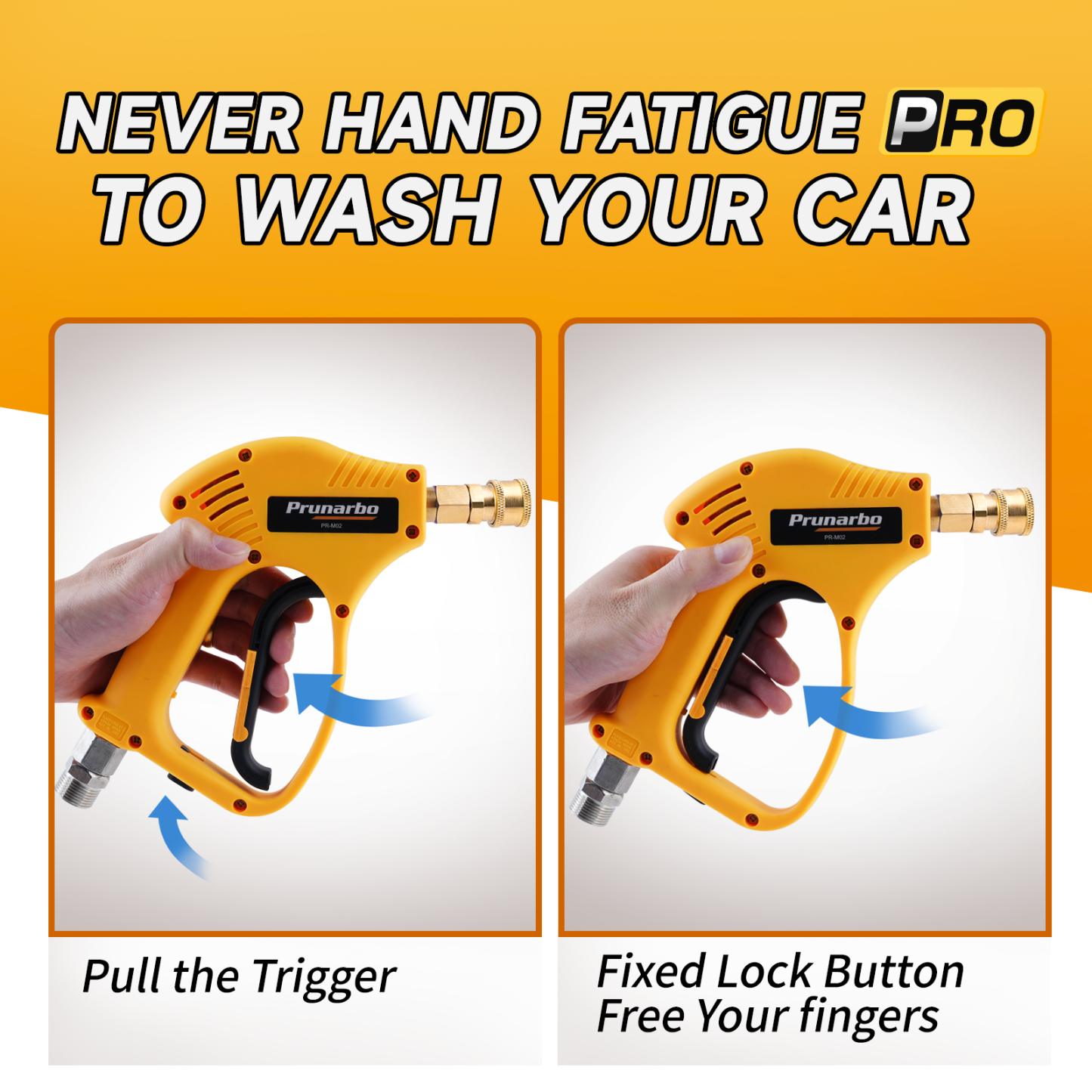 Snow Foam Cannon for Pressure Washer with 1/4” Quick Connector 5PCS Nozzle Tips -- Prunarbo PR-M02