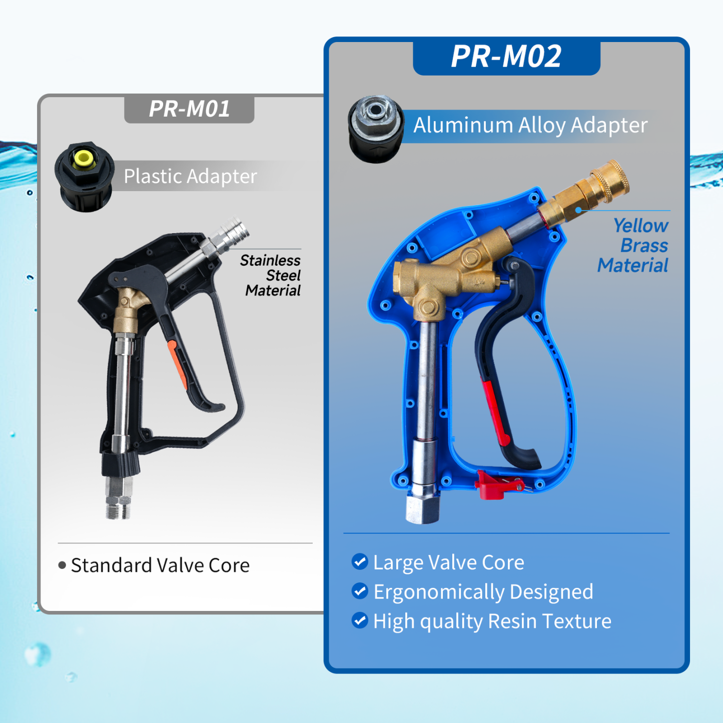 Prunarbo Foam Cannon Kit with Short Pressure Washer Gun 1/4 Inch Quick Connector , 5650PSI with 5 Nozzles M22-14mm Fitting Compatible with Bosh Nilfisk