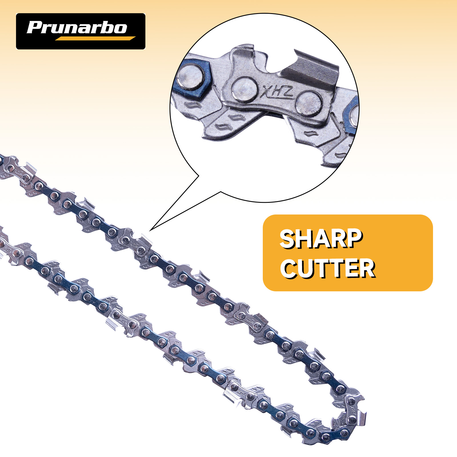 8 Inch Chainsaw Chain Replacement, 45 Drive Links .043" Gauge 1/4" LP Pitch Low-Kickback Fits Prunarbo PR-E8 8Inch Mini Electric Hand Saw Cordless for Wood Cutting Trimming Gardening Tool