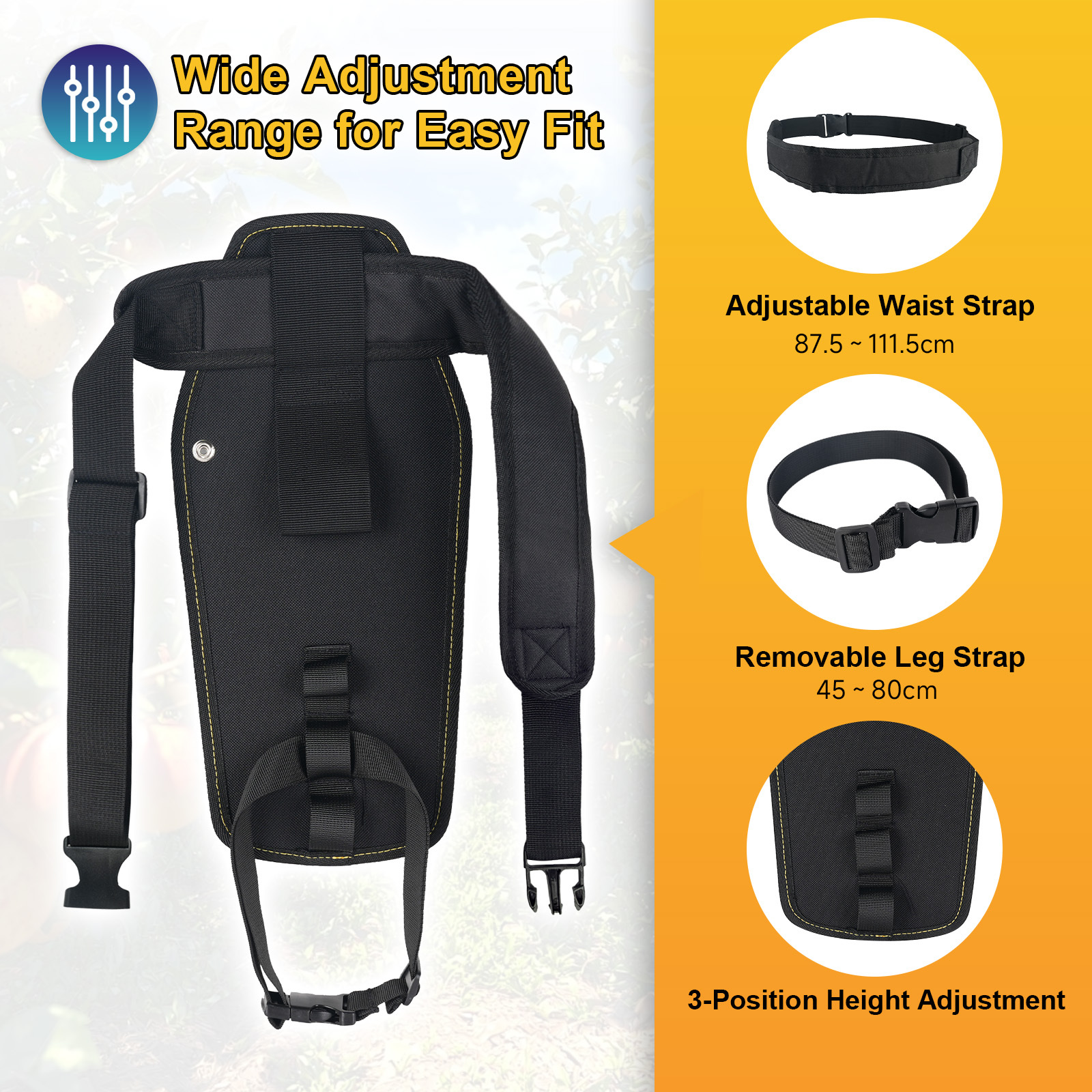 Prunarbo NEW Pruner Holster with Belt Thicker Version Plastic Liner Added