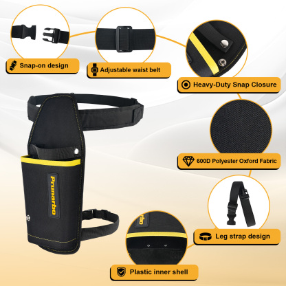 Prunarbo NEW Pruner Holster with Belt Thicker Version Plastic Liner Added