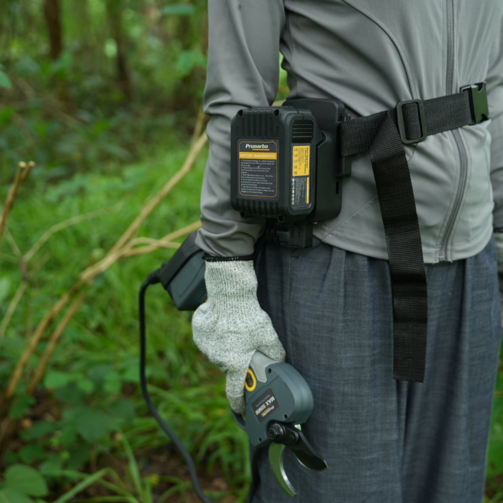 Prunarbo PR-E50 Battery Belt Adapter, Wear Your Battery on Your Waist for a Lighter PR-E50 Pruning Experience