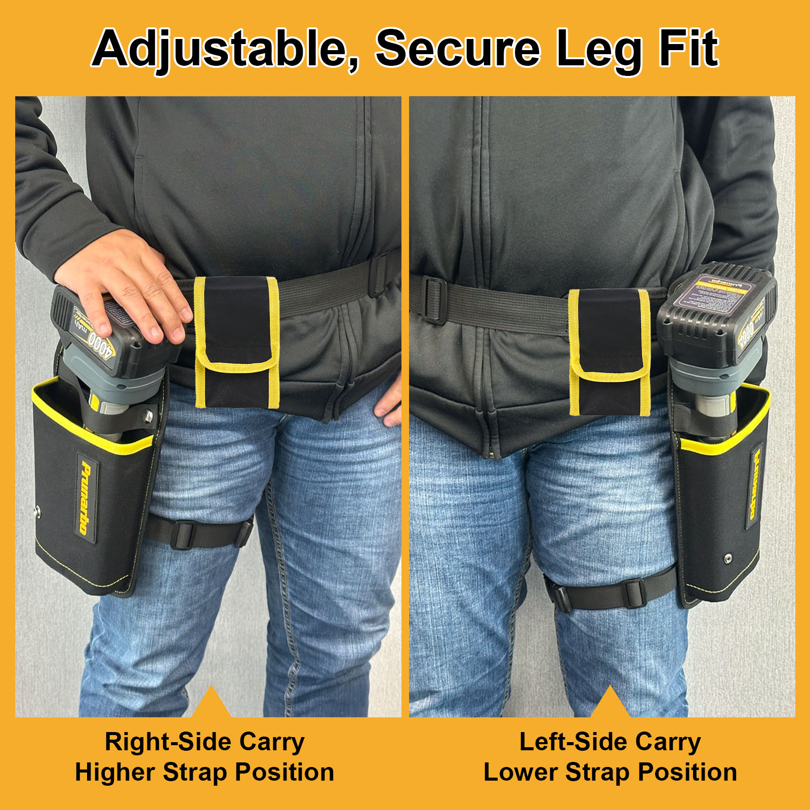 Prunarbo Hard Shell Pruner Holster with Waist Battery Bag for PR-X50 / PR-X40 Electric Pruning Shears, Protective Storage Case & Wearable Battery Pouch
