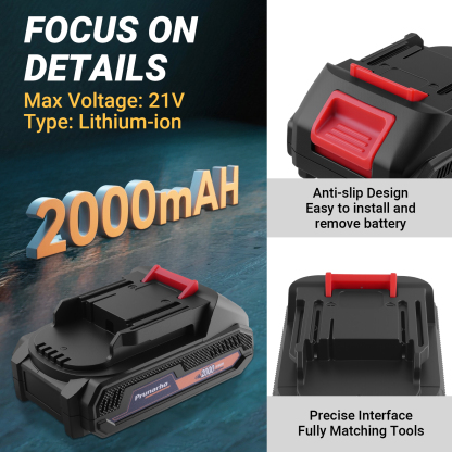 2000mAh 21V MAX 5C Lithium-ion Battery -- Prunarbo PR-002-Battery