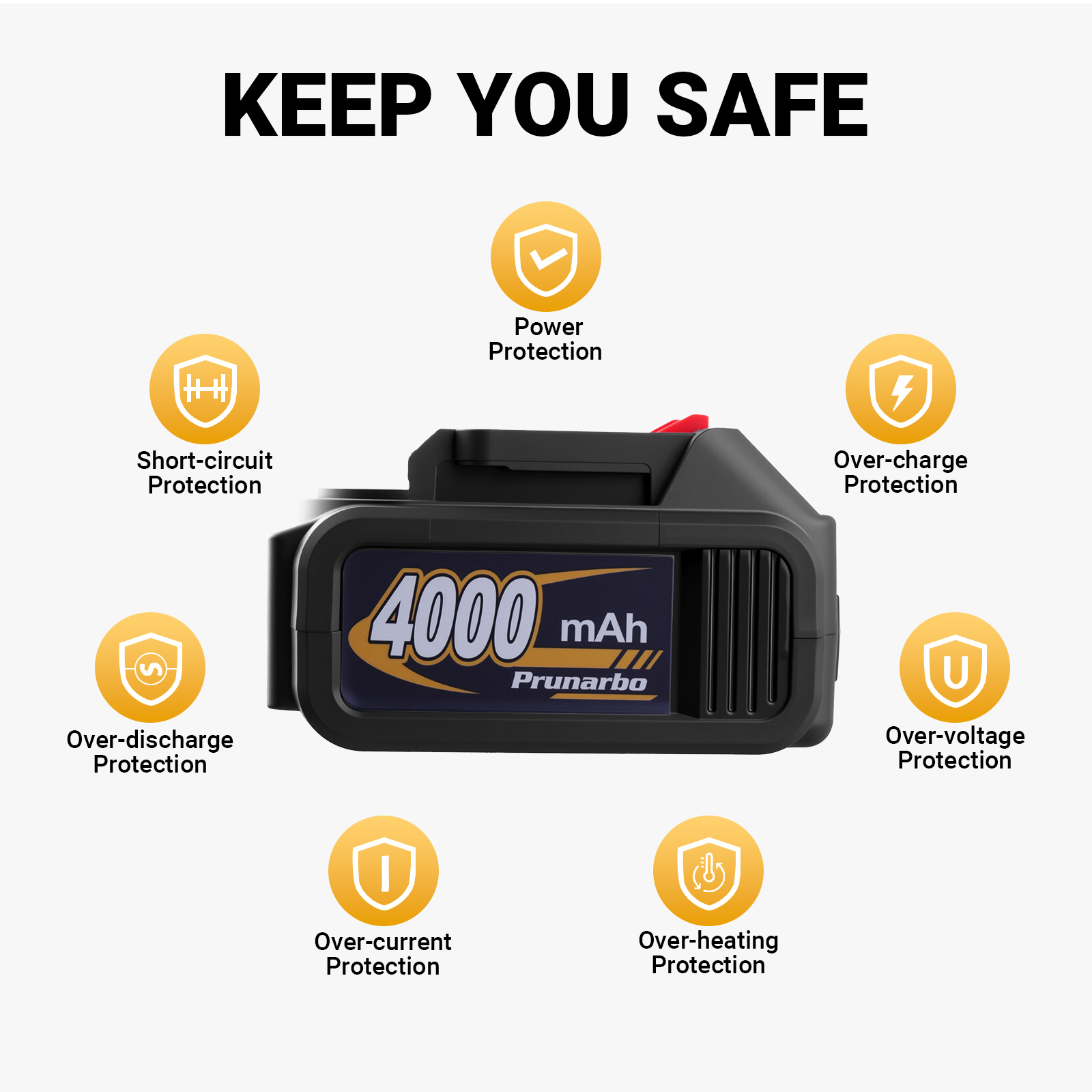 4.0 Ah 21V MAX 10C Lithium-ion Battery -- Prunarbo PR-001-Battery