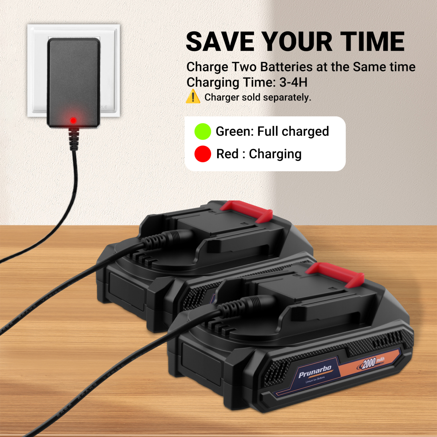 2000mAh 21V MAX 5C Lithium-ion Battery -- Prunarbo PR-002-Battery