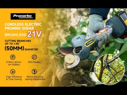 2-in-1 50MM Electric Pruning Shear with Extension Pole 8.2-ft -- Prunarbo PR-E50-Set