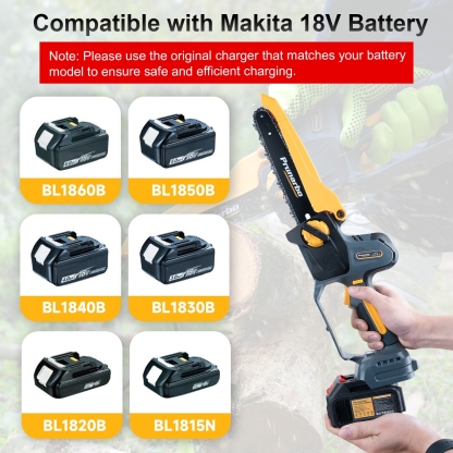 21V 8Inch Mini Chain Saw Battery Powered with Extension Pole -- Prunarbo PR-E8-Set