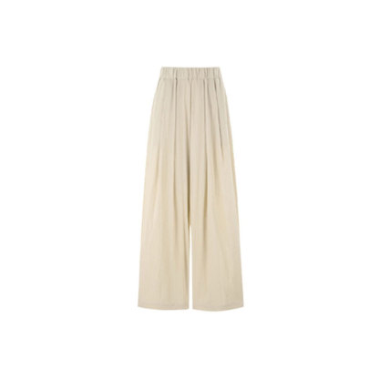 กางเกงขากว้างทรงเอวสูงเข้ารูป