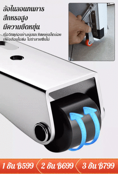 ❌ถ้าประตูบ้านพังก็จะเสียดสีกับพื้น 👉🏻เราสามารถใช้โครงรองรับนี้กับลูกกลิ้งได้ 🥰ทำให้การเปิดปิดประตูนุ่มนวลขึ้น