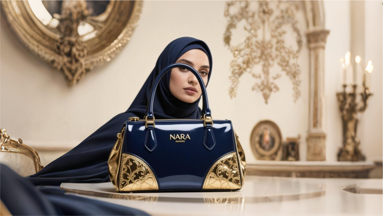 NARA Blue & Gold Bag