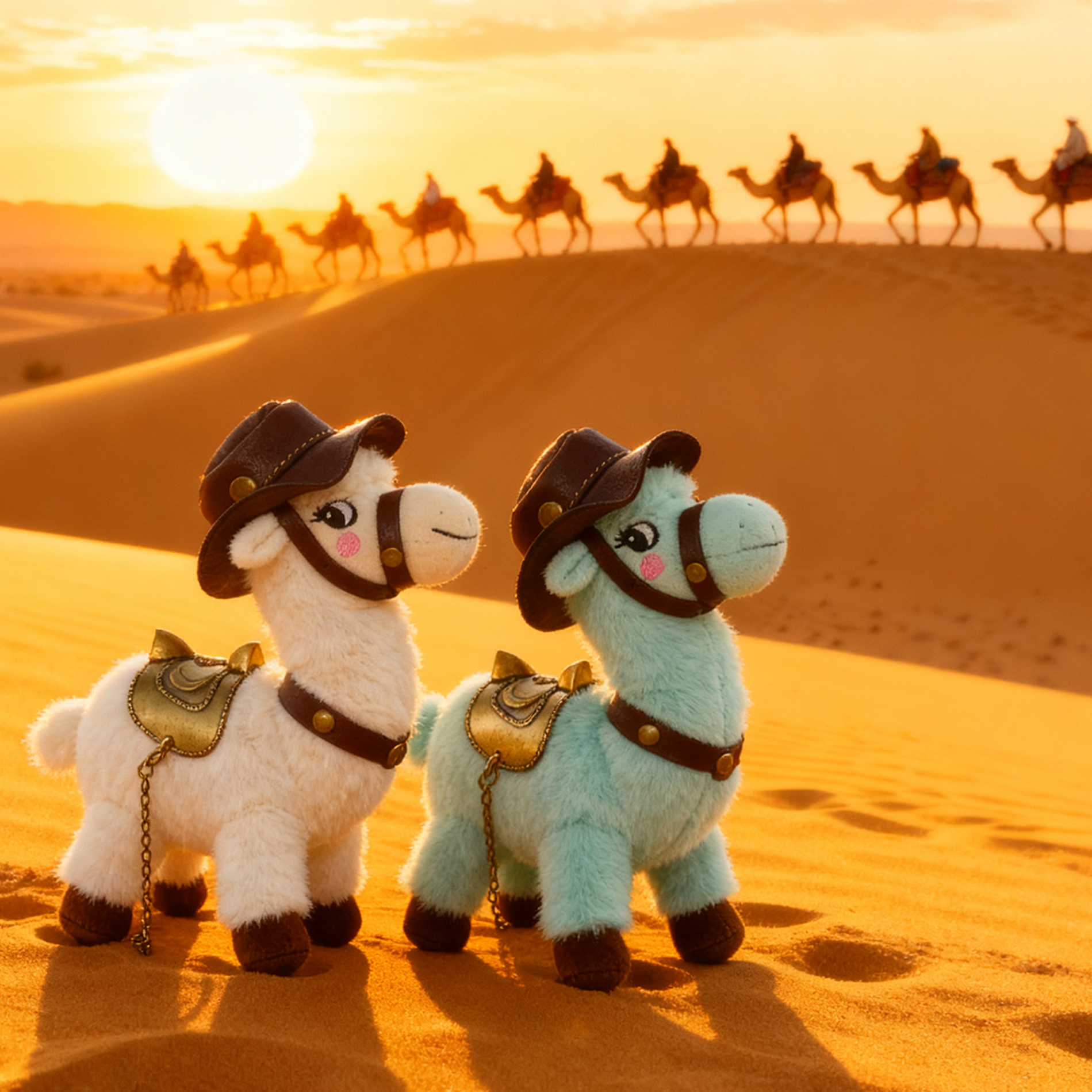MZH Camel Figurine Gift Box-Desert Sea Faith Journey