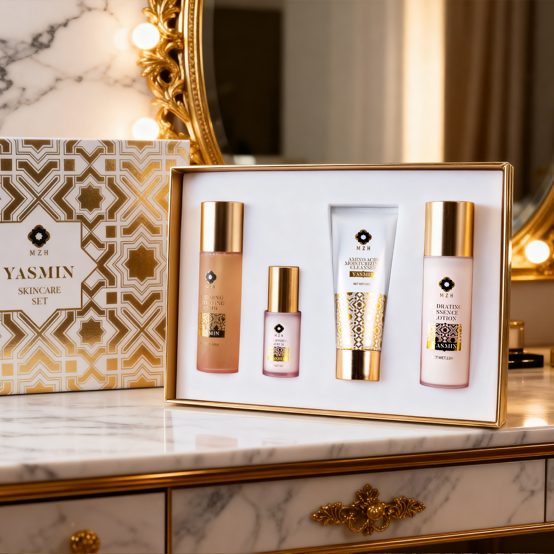 YASMIN Premium Set( including soothing moisturizer, moisturizing essence, nourishing essence, body)