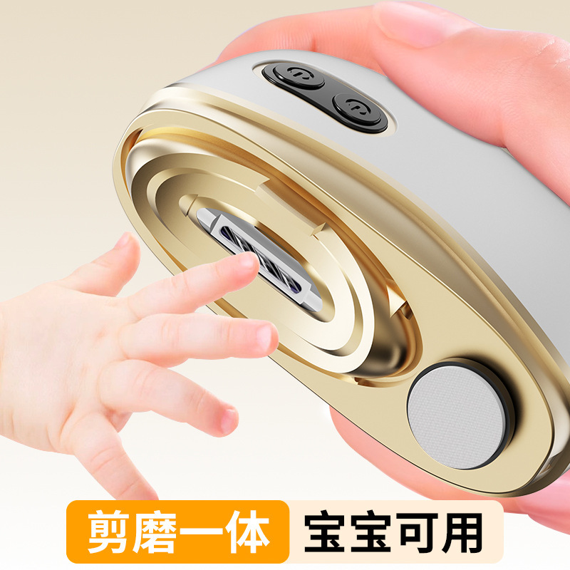 Electric nail polishing clippers