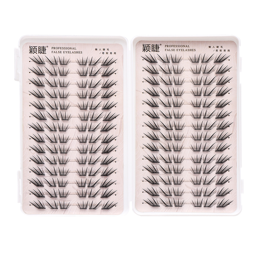 Free-apply false eyelashes with built-in eyeliner