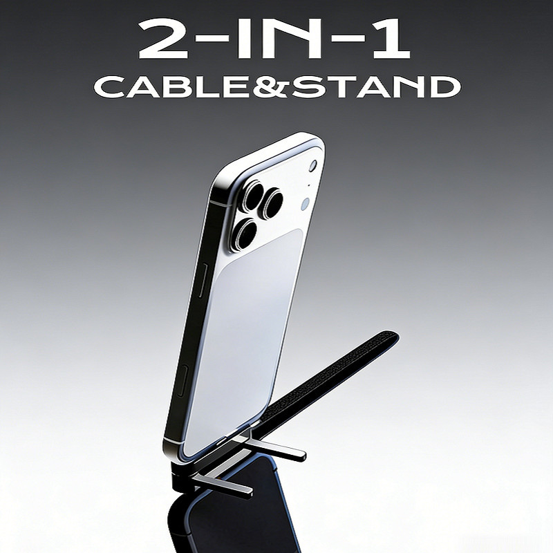 Super Fast Charging Phone Stand & Data Cable, Type-C Universal, 1.5m