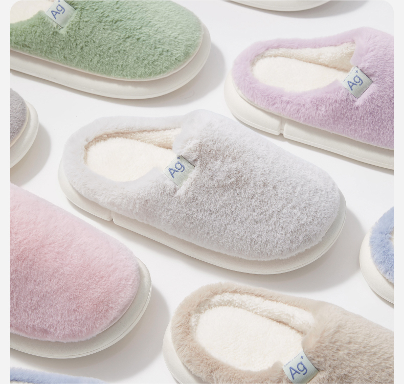 家居室內防臭毛絨拖鞋情侶棉拖防滑男