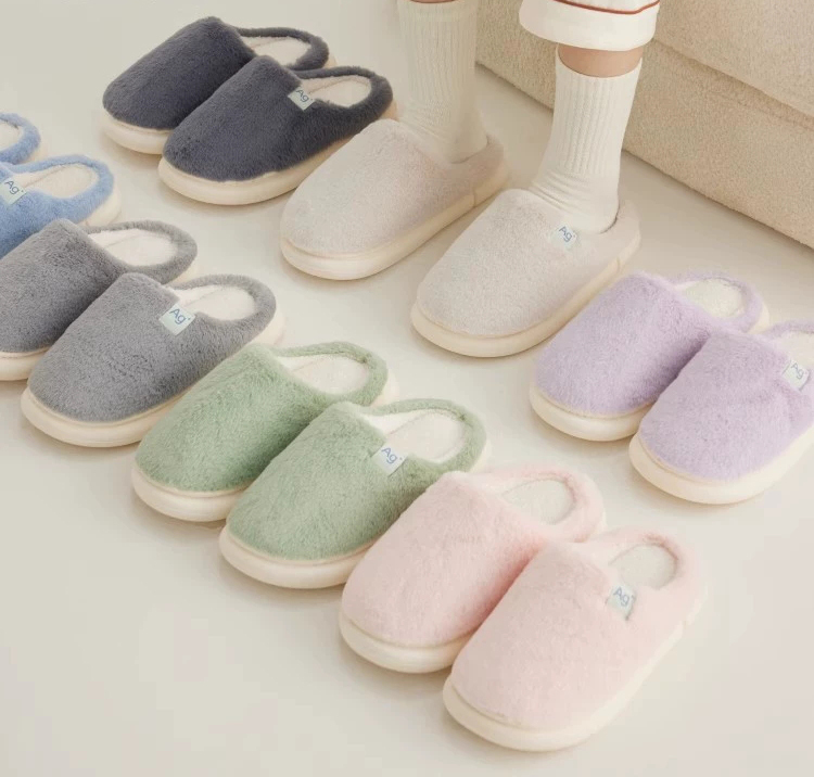 家居室內防臭毛絨拖鞋情侶棉拖防滑男