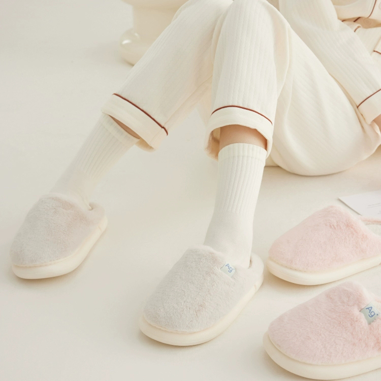 家居室內防臭毛絨拖鞋情侶棉拖防滑男