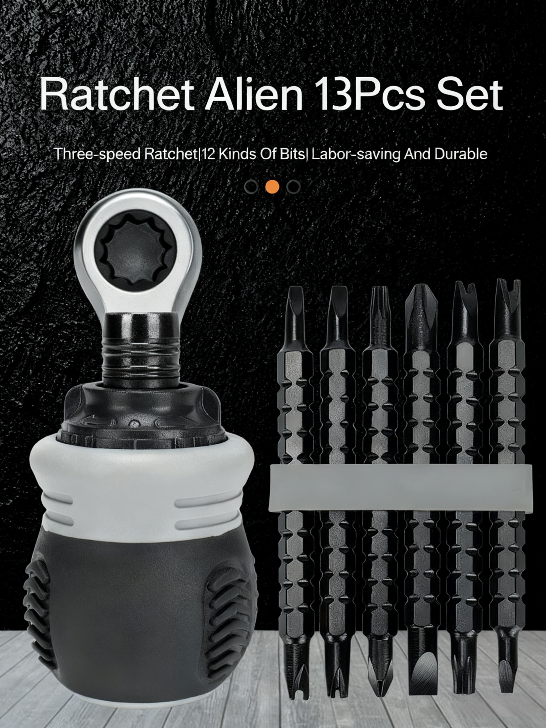 Multi-functional Ratchet Screwdriver Set with Extendable Handle