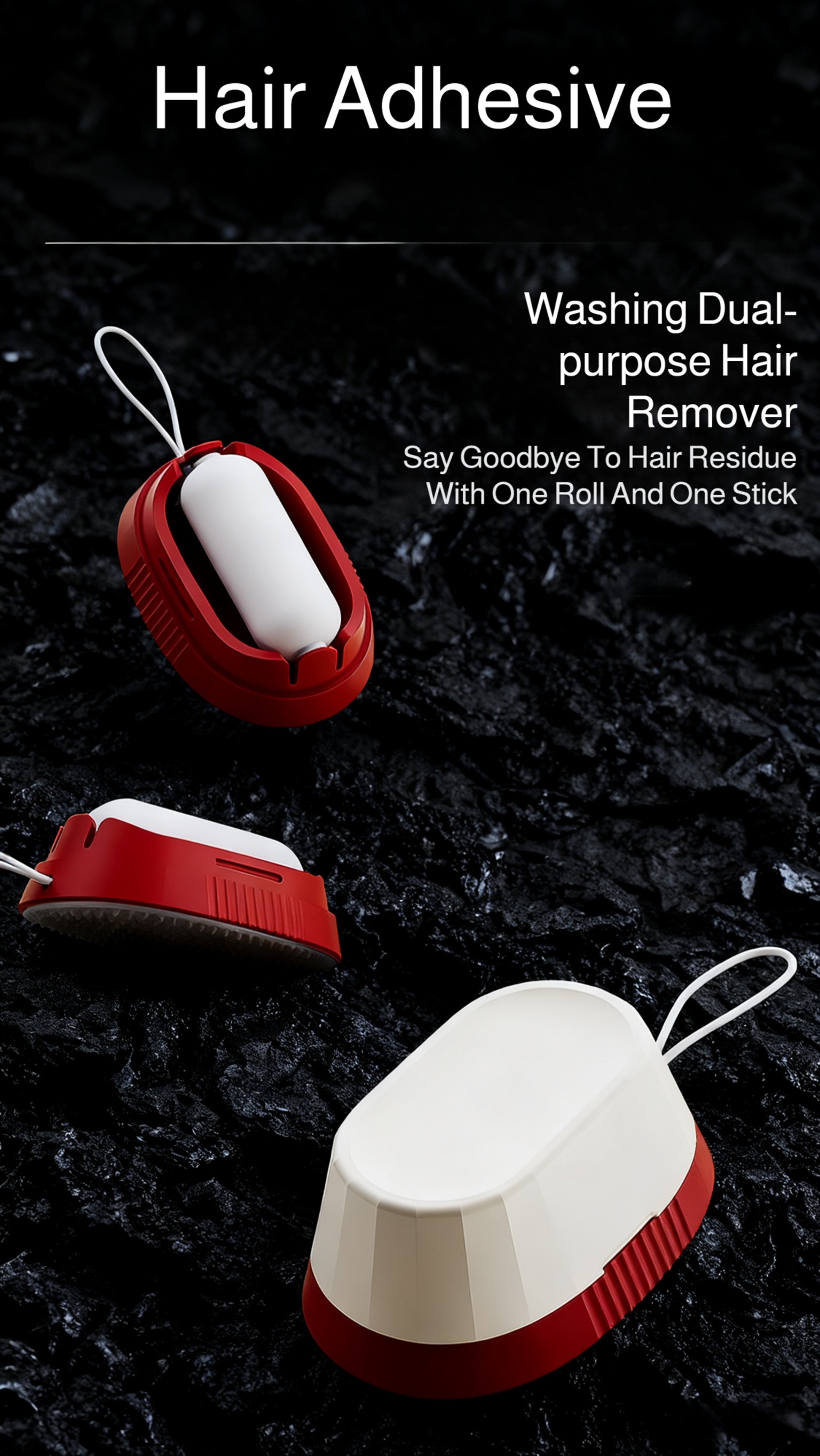 Dual-purpose Washable Lint Roller Brush for clothes and furniture