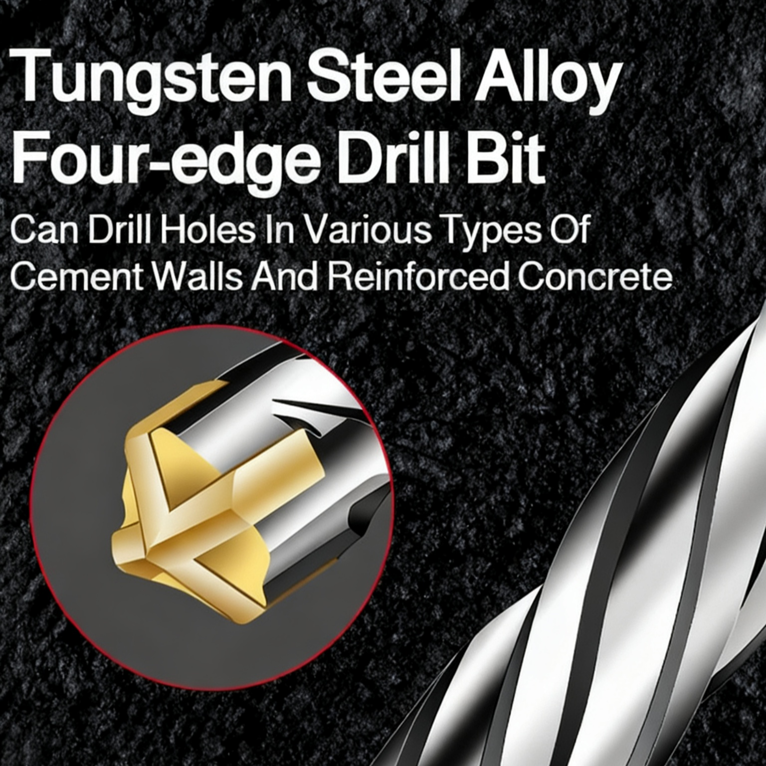 Four-Flute Phillips Screwdriver Bit with Round Handle