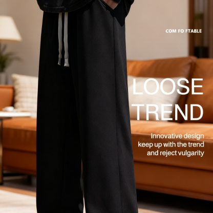 Men's Loose Fit Casual Straight Pants