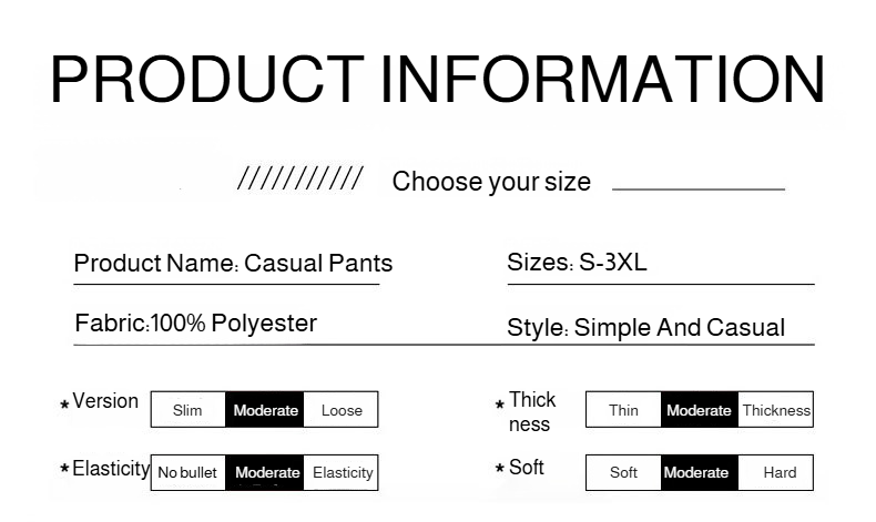 Men's loose fit casual straight pants front view