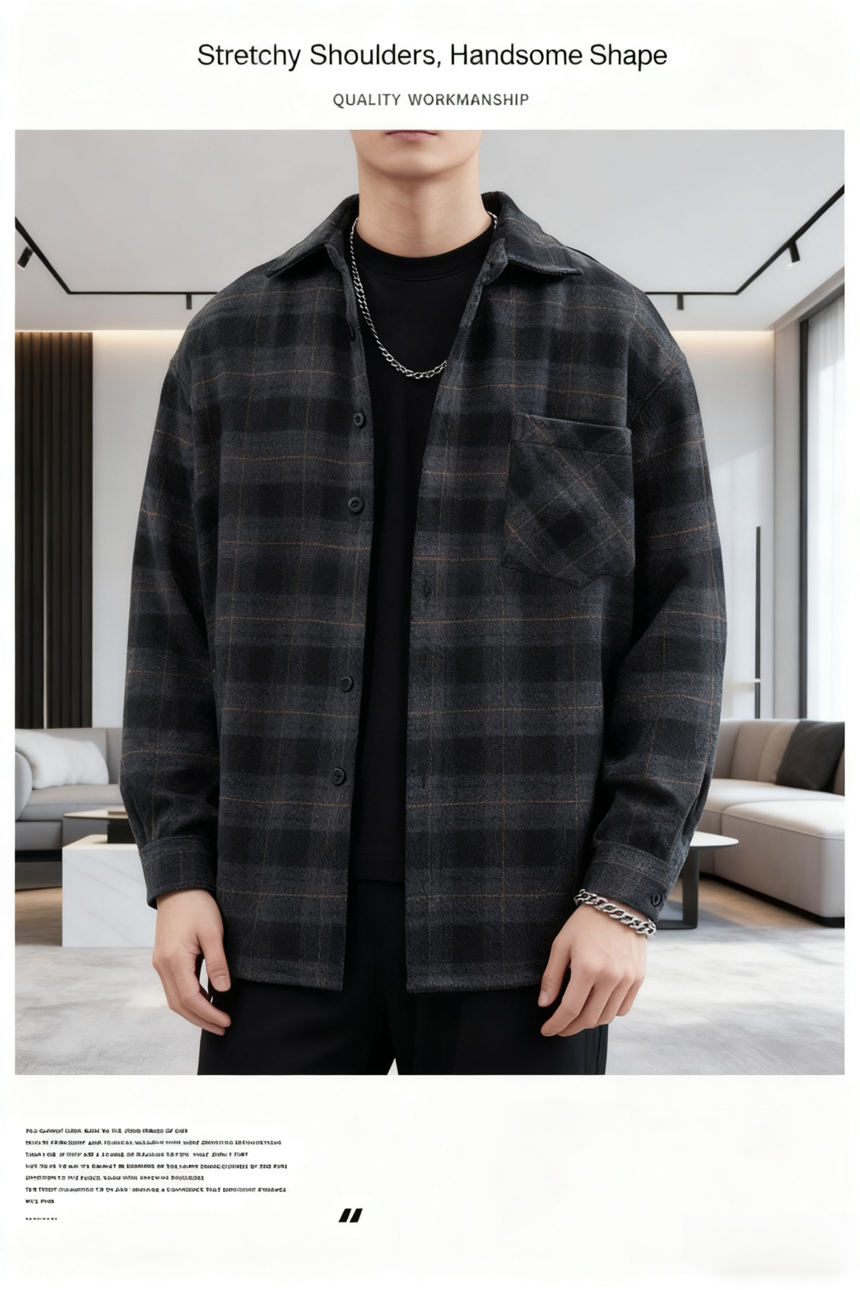 Unisex vintage plaid shirt styled for streetwear