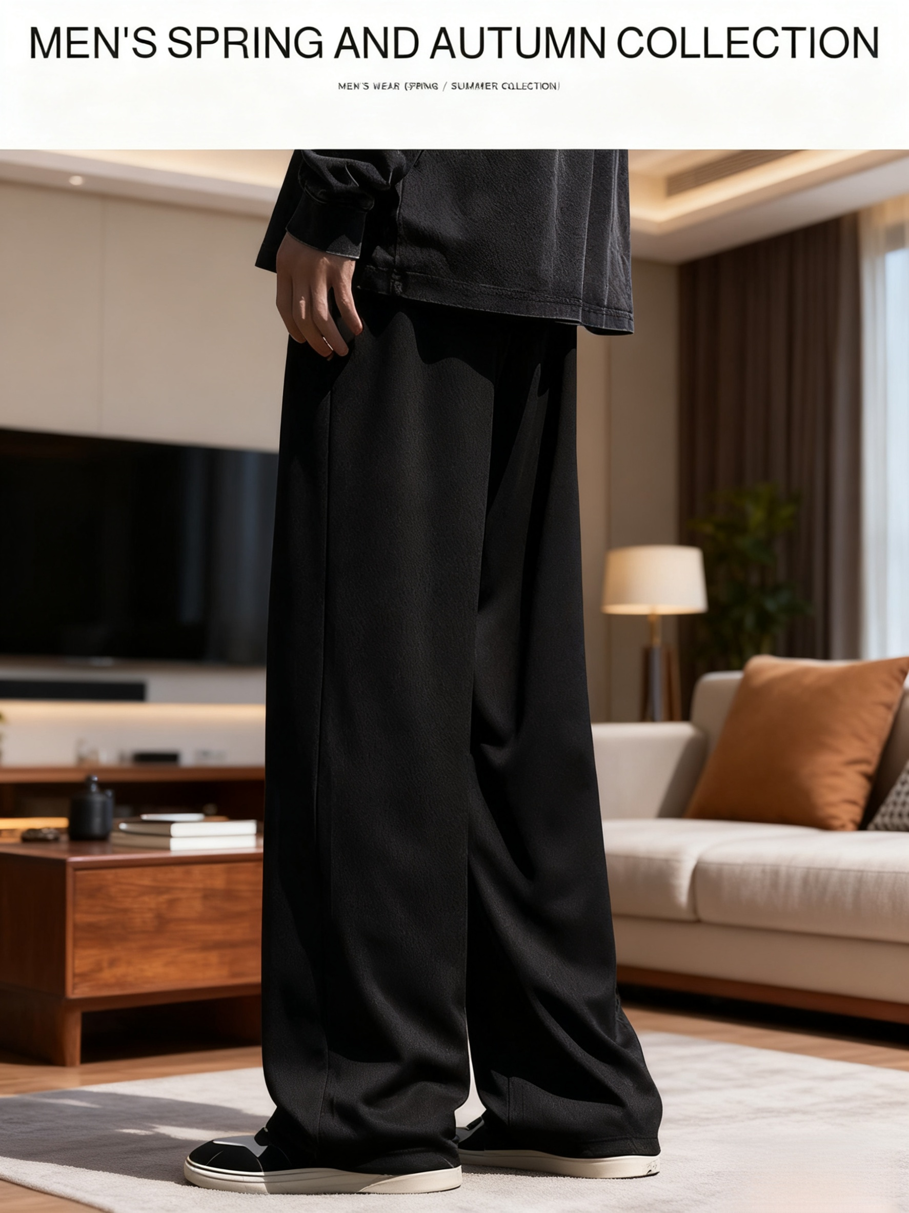 Casual men's pants with pockets