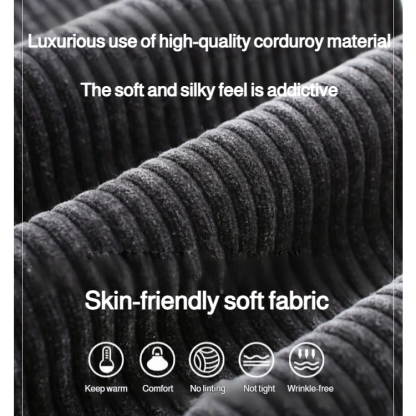 High-Waisted Slim Corduroy Wide-Leg Pants with Elegant Drape