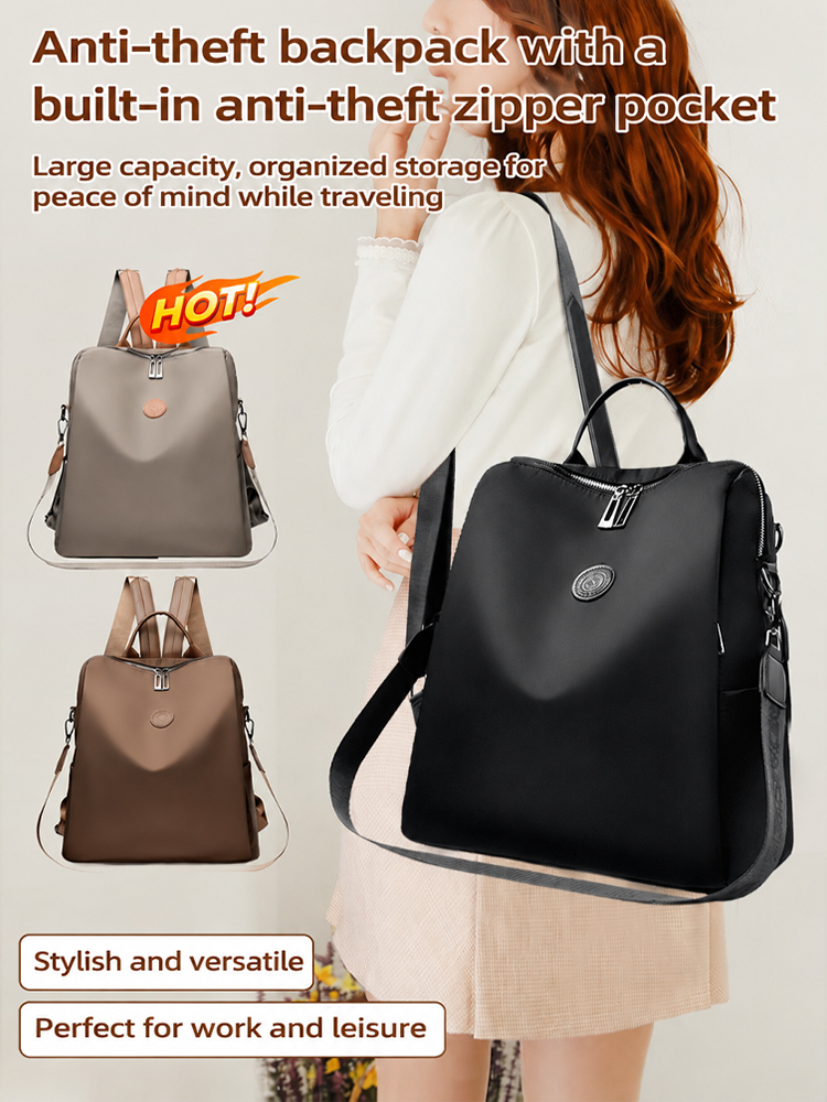 【Compatible with Trolley Cases】Multi-Carry Thickened Oxford Cloth Backpack